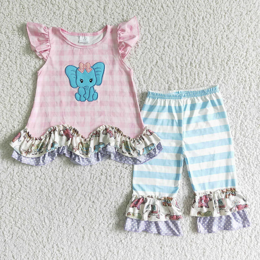 Elephant Ruffles Pants Set