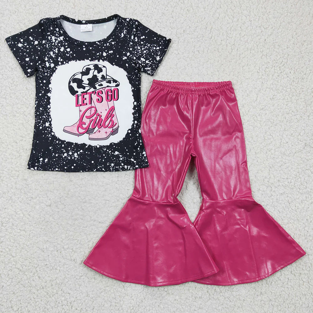 Let's Go Girls Bell Bottom Pants Set