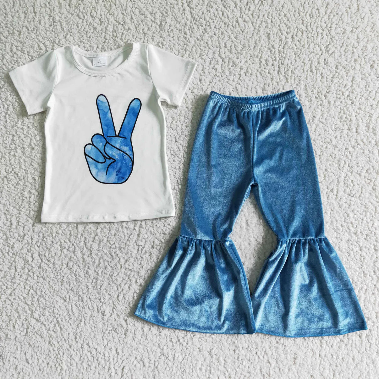 Peace Bell Bottom Pants Set