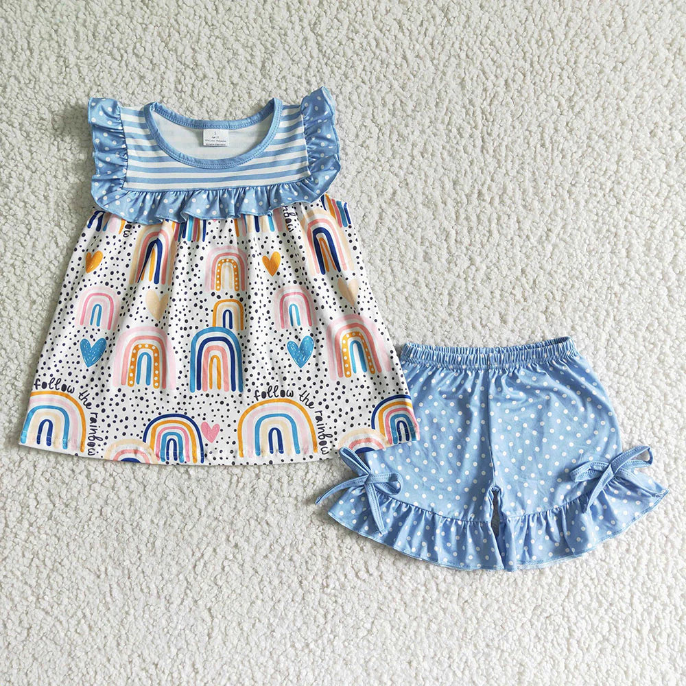 Rainbow Heart Tunic Shorts