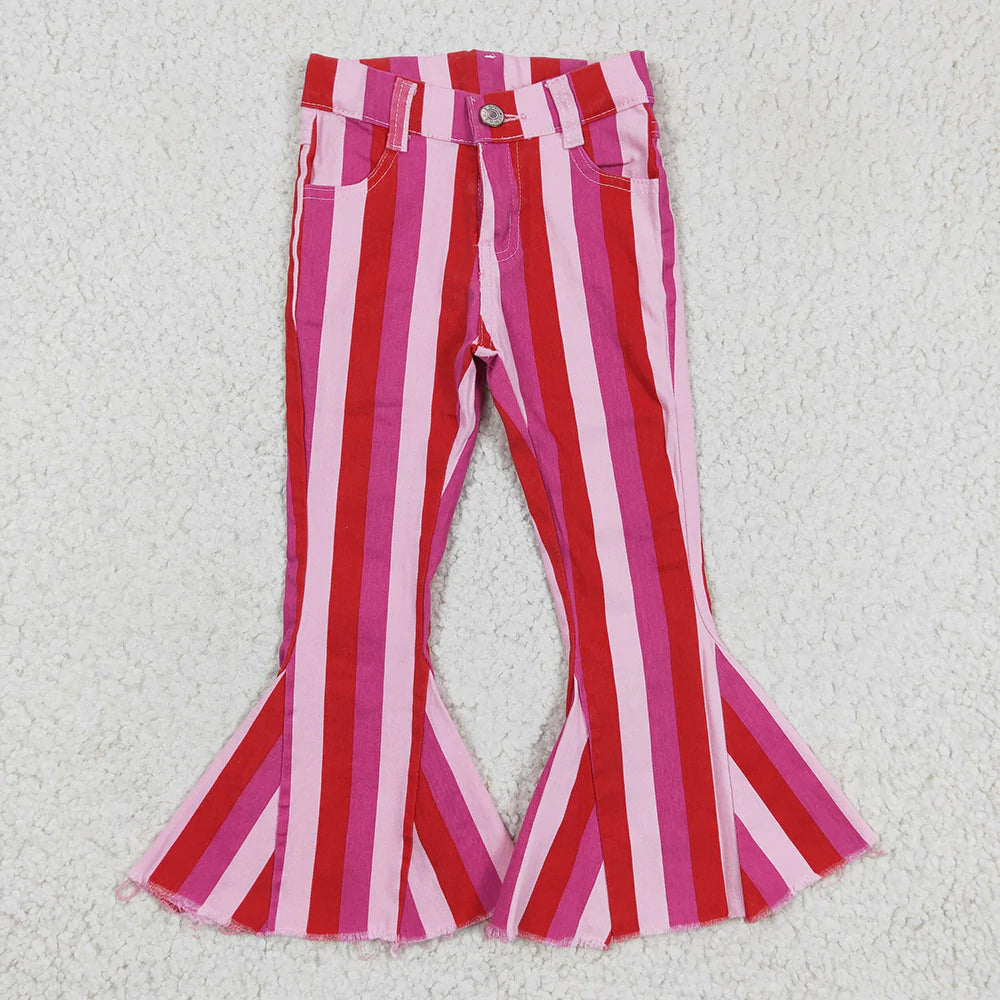 Stripes of Pink Bell Bottom Pants