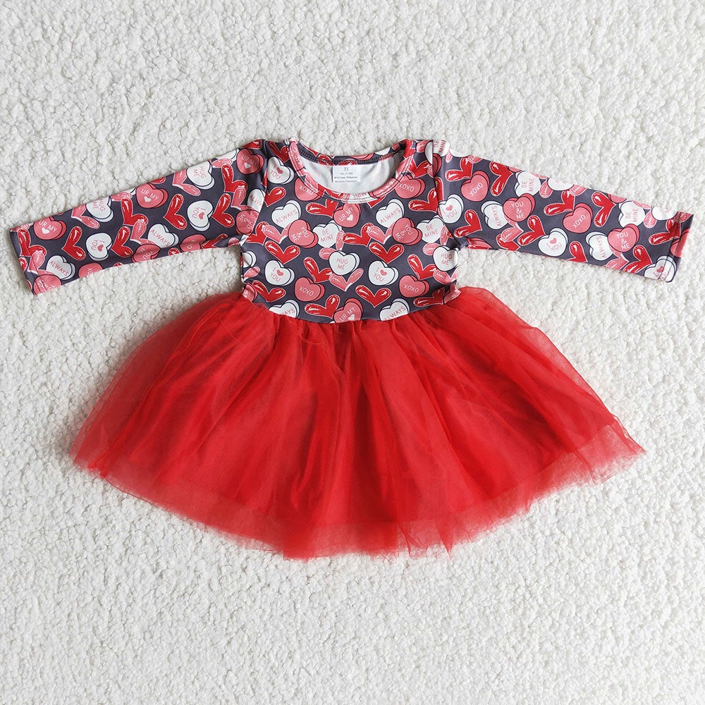 Valentine's Conversation Tutu Chiffon Dress