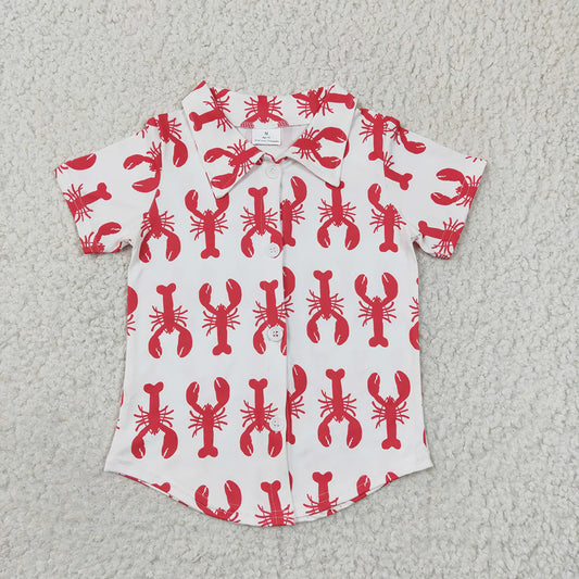 Feelin' Pinchy! Boys Short Sleeve Lobster Shirt