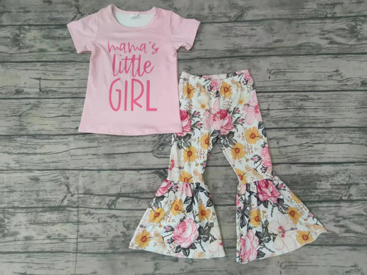 Mama's Little Girl Bell Bottom Pants Set