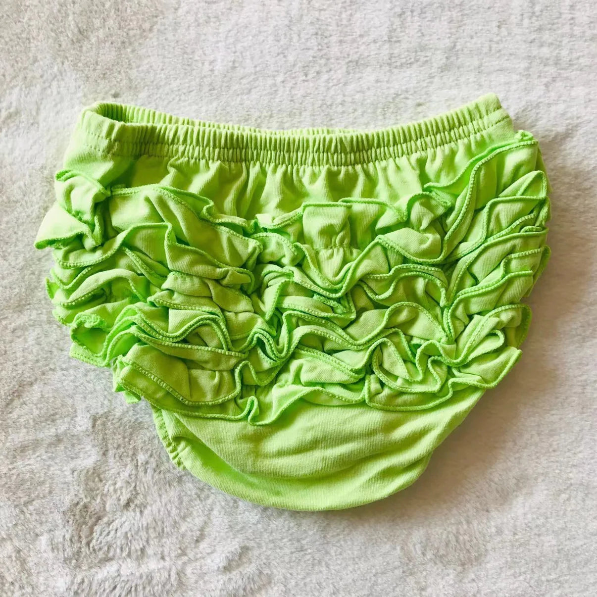 Neon Green Ruffle Bummies