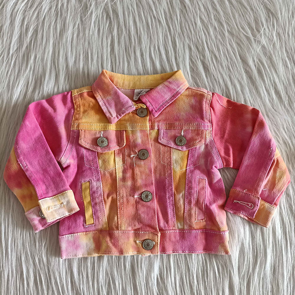 Pink & Orange Sherbet Tie Dye Jacket