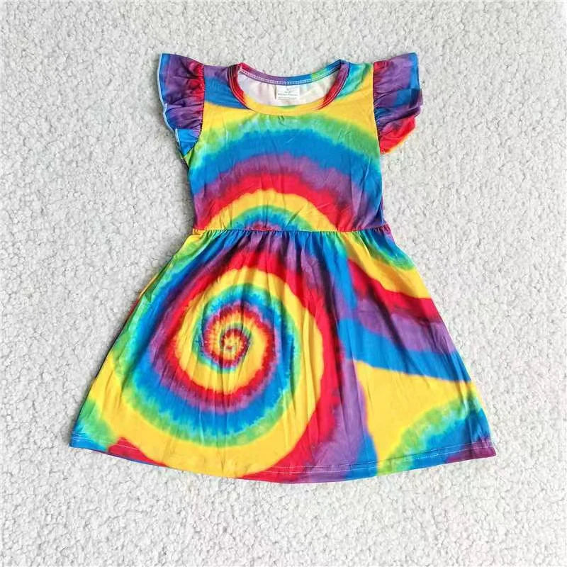 Rainbow Tie Dye Pearl Dress