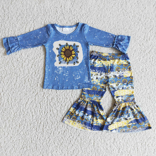 Sunflower Buzz Bell Bottom Pants Set