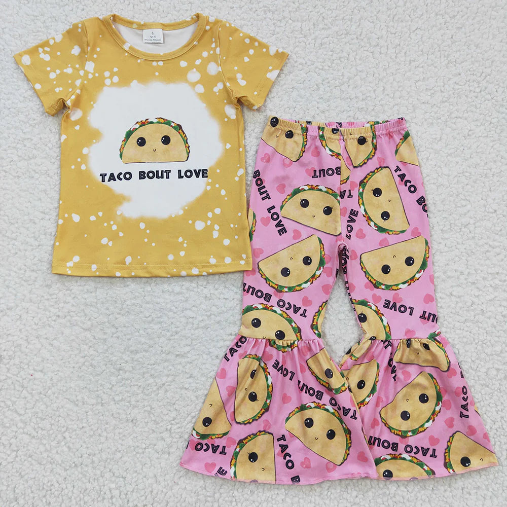 Taco Bout Love Bell Bottom Pants Set