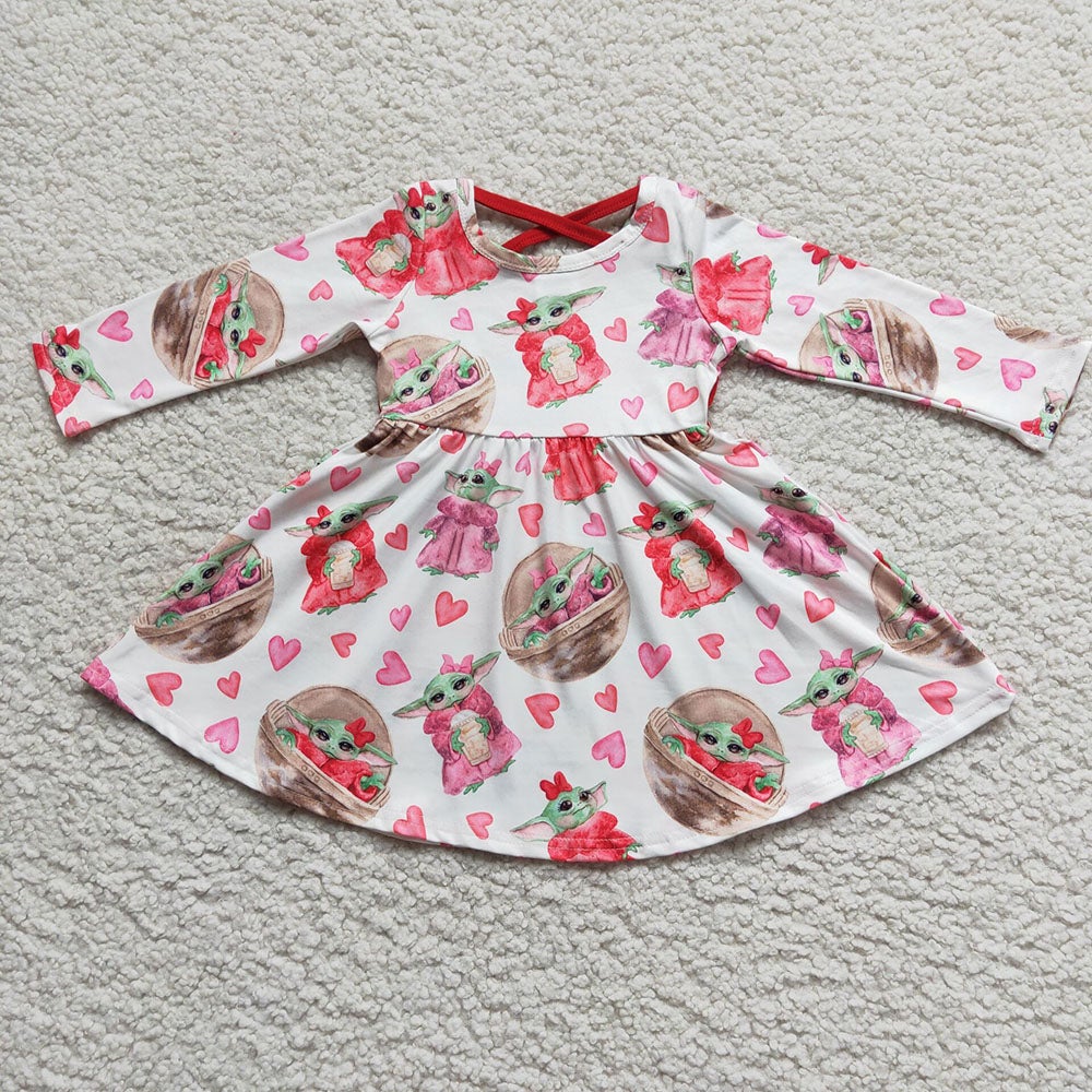 Valentine's Yoda One For Me Twirl Dress