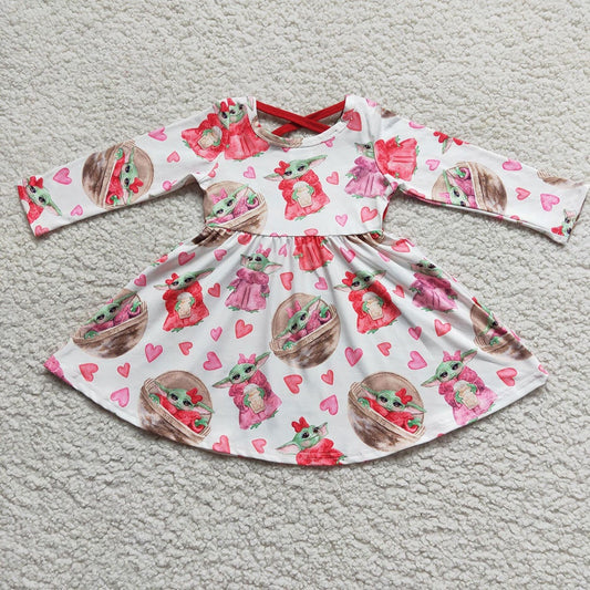 Valentine's Yoda One For Me Twirl Dress